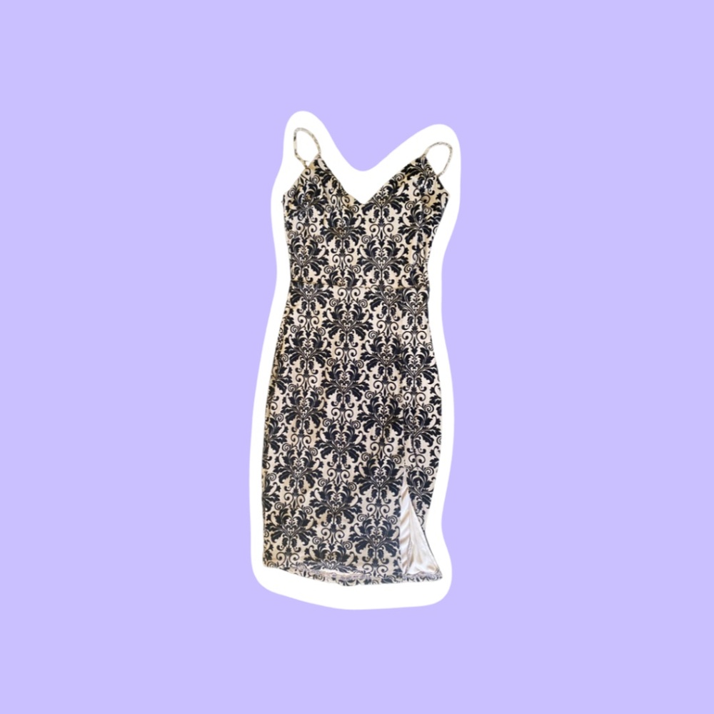 Windsor Tan and Black Formal Dress